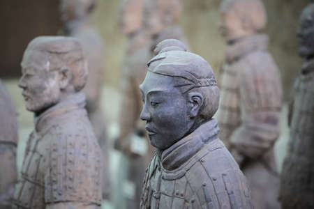 closeup of the terracotta warrior in xian,China