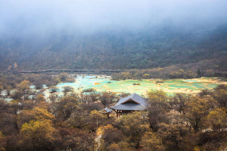 huanglong scenic and historic interest area , sichuan , China .の写真素材