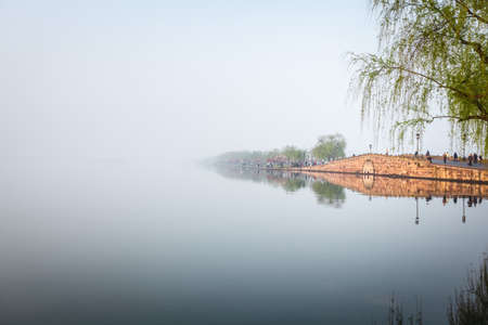 in the early morning sunshine the illuminate of low angle on the broken bridge,hangzhou,China
の写真素材
