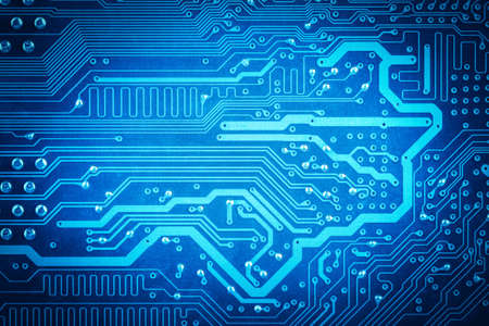 abstract background with blue computer circuit board