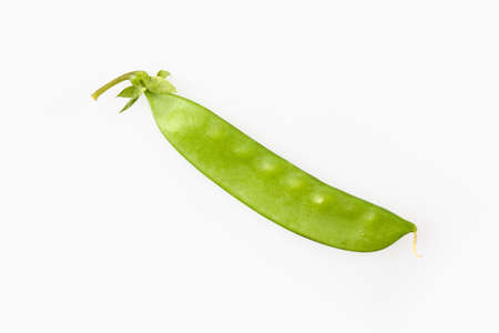 closeup of the snow bean on white background