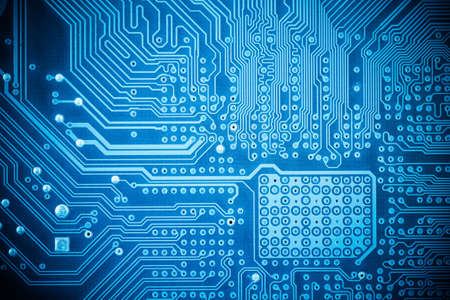 computer circuit board closeup,blue abstract technology background