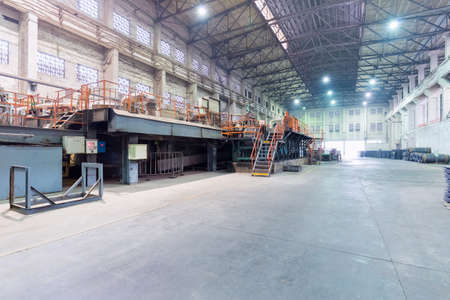 industrial production workshop closeup in a lead and zinc metal factoryのeditorial素材