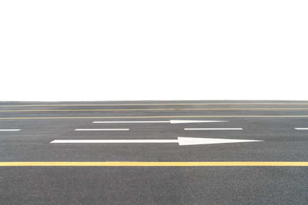 road isolated on white with clipping path