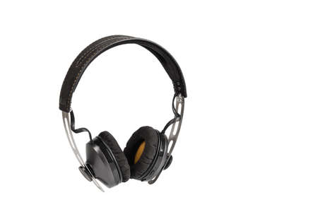 wireless headphones isolated on a white backgroundの写真素材