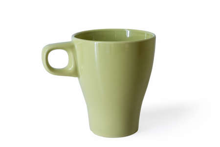 grass green cup isolated on whiteの写真素材