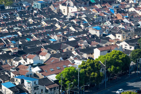 shanghai old town closeup, old residential areas, China