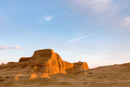 world ghost town of karamay, xinjiang wind erosion landform landscapeの写真素材