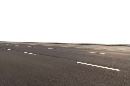 road isolated on whiteの写真素材