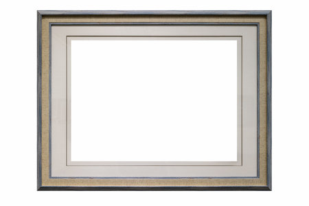 simple and elegant picture frame isolated on whiteの写真素材