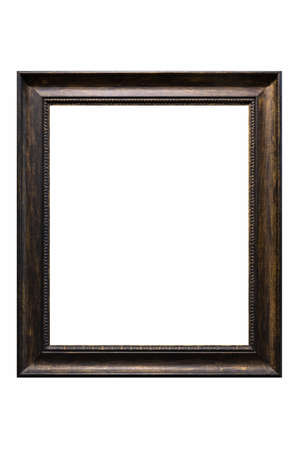 retro elegant picture frame isolated on whiteの写真素材