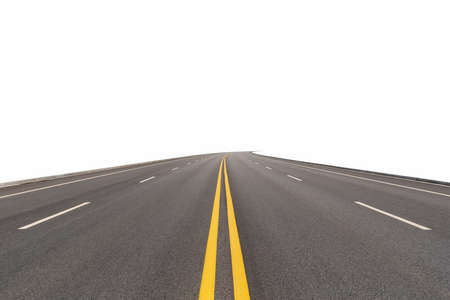 road isolated on whiteの写真素材