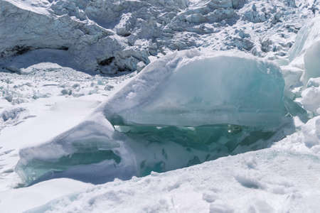 beautiful sapu glacier closeup at biru county, nagqu prefecture, tibet autonomous region ,Chinaの写真素材