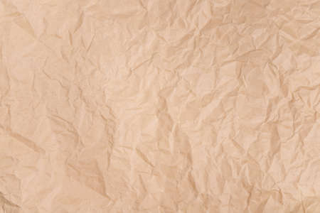 brown crumpled kraft paper background texture