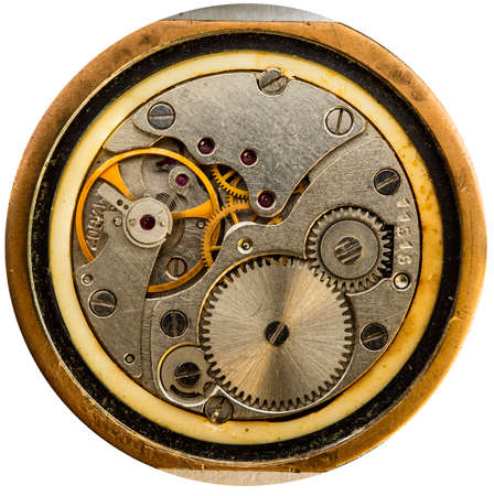 clockwork old mechanical watch, high resolution and detailの写真素材