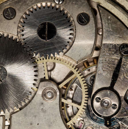 clockwork old mechanical watch, high resolution and detailの写真素材