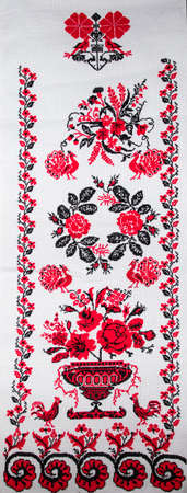 Ukrainian folk embroidery, handmadeの写真素材