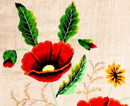 Ukrainian folk embroidery, handmadeの写真素材