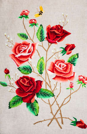Ukrainian folk embroidery, handmadeの写真素材