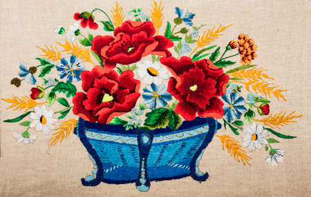 Ukrainian folk embroidery, handmade