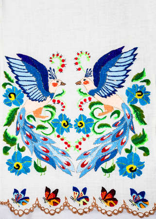 Ukrainian folk embroidery, handmadeの写真素材