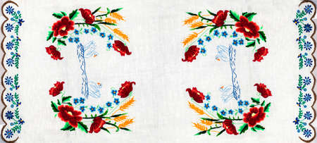 Ukrainian folk embroidery, handmadeの写真素材