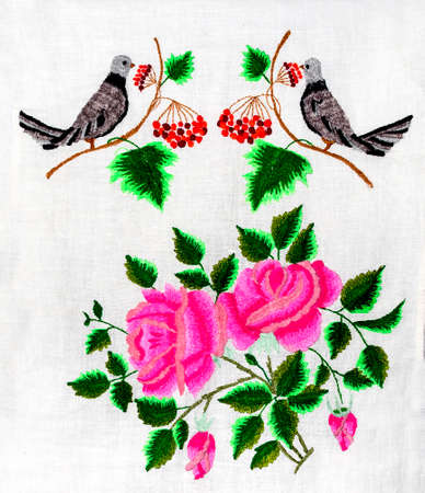 Ukrainian folk embroidery, handmade