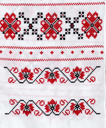 Ukrainian folk embroidery, handmadeの写真素材