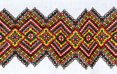Ukrainian folk embroidery, handmadeの写真素材