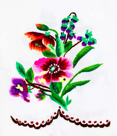 Ukrainian folk embroidery, handmadeの写真素材