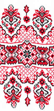 Ukrainian folk embroidery, handmadeの写真素材