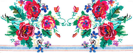 Ukrainian folk embroidery, handmadeの写真素材