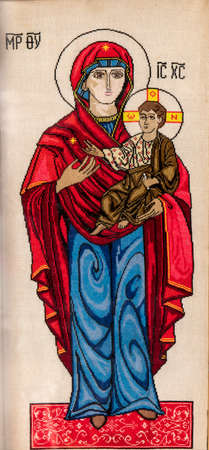 Handmade embroidery, folk arts and craftsの写真素材