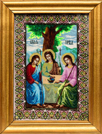 Handmade embroidery, folk arts and craftsの写真素材