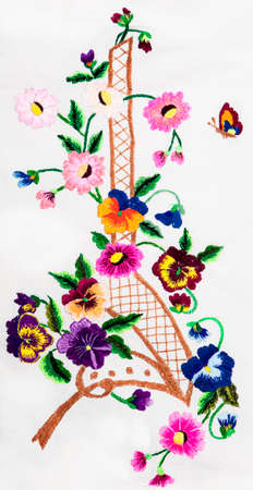 Handmade embroidery, folk arts and craftsの写真素材