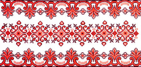 Ukrainian folk embroidery, handmadeの写真素材