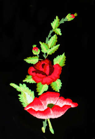 Handmade embroidery, folk arts and craftsの写真素材