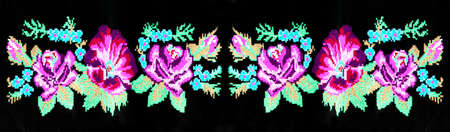 Ukrainian folk embroidery, handmadeの写真素材