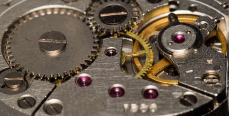 clockwork old mechanical watchの写真素材