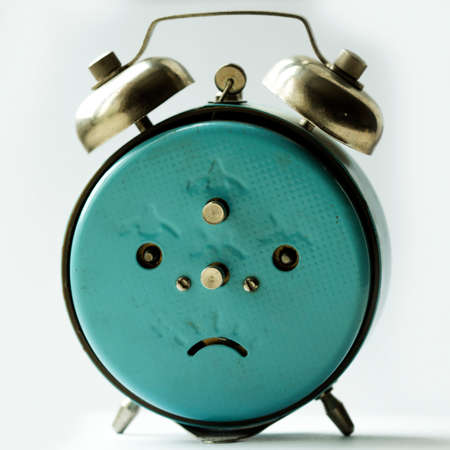 old bracket clock, vintage mechanical USSR alarm clock