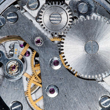 clockwork vintage mechanical watch, high resolution and detailの写真素材