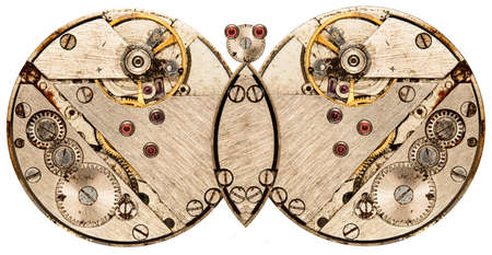 clockwork vintage mechanical watch, high resolution and detailの写真素材