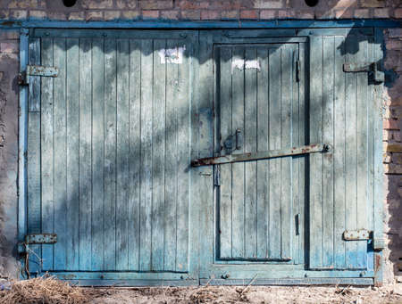 old wooden doorの写真素材