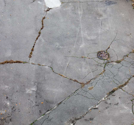 asphalt road in closeup shotの写真素材