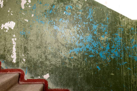 Old painted wallの写真素材
