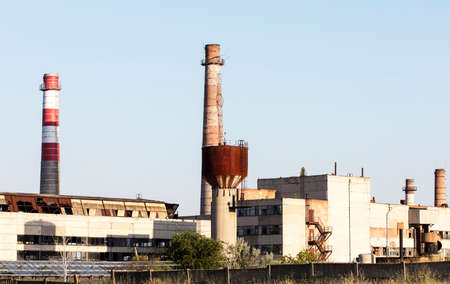 old  factory exterior, industryの写真素材