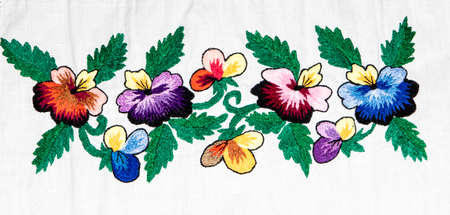 Handmade embroidery, folk arts and craftsの写真素材