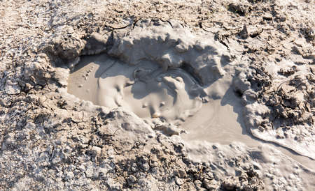 mud volcano, landscapeの写真素材