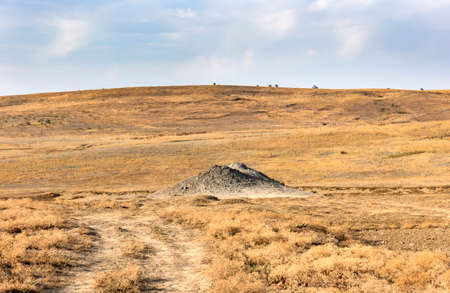 mud volcano, landscapeの写真素材
