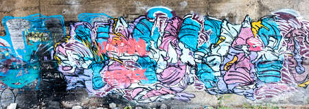 Street wall graffitiの写真素材